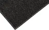 A close-up view of a dark gray carpet with a stitched edge. Produktbild-Vorschau