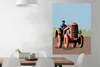 MuchoWow® Poster Traktor - Landwirt - Rot 90x120 cm - Produktbild-Vorschau 2