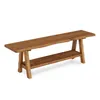 Banco d'ingresso in legno massello, lungo 140 cm, in stile Anteprima dell’immagine prodotto 8