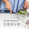 Florina Oliver 24 cm 6 L Edelstahltopf mit Glasdeckel | Für Produktbild-Vorschau 4