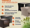 CASARIA® Beistelltisch Wetterfest Klein Holz Polyrattan Produktbild-Vorschau 8