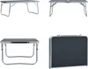 vidaXL Klappbarer Campingtisch Grau Aluminium 60 x 40 cm - Náhľad obrázku produktu 1