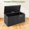 COSTWAY Gartenbox 300L, Auflagenbox mit abschließbarem Produktbild-Vorschau 3