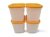 TUPPERWARE Gefrier-Behälter (4) 1,1 L weiß-gelb hoch Produktbild-Vorschau 1
