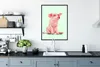 MuchoWow® Gerahmtes Poster Schwein - Rosa - Brille - Sockel Produktbild-Vorschau 3