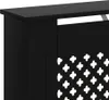 vidaXL Heizkörperverkleidung Schwarz 112x19x81,5 cm MDF Produktbild-Vorschau 7