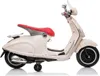 A white background with a cream-colored electric scooter. Podgląd zdjęcia produktu