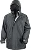 A studio shot of a dark gray hooded parka jacket. Produktbild-Vorschau