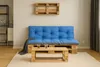 A living room with a sofa and coffee table made from pallets. Produktbild-Vorschau