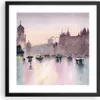 Gerahmtes Poster - Schwarzer Rahmen - Aquarell Stadt Produktbild-Vorschau 1