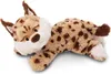 A plush toy lynx lying down on a white background. Produktbild-Vorschau