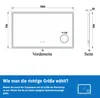 AICA LED Wandspiegel mit Steckdose 120x70cm Bluetooth Produktbild-Vorschau 7