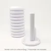 A white weather station sensor shield and its stand are shown against a white background. Voir les images du produit