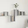 vidaXL Nástenná polica betónová sivá 104,5x10x43 cm Náhľad obrázku produktu 2