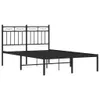 A black metal bed frame with a headboard is shown against a white background. Produktbild-Vorschau