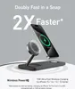 A wireless charging pad with a phone and a magnetic charging puck. Produktbild-Vorschau