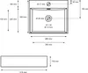 Keramik Waschbecken eckig 510x360x130 schwarz matt mit Produktbild-Vorschau 5