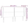 Kopfteil mit Ohren Dunkelgrau 203x23x118/128 cm Stoff Produktbild-Vorschau 9