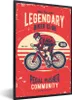 MuchoWow® MuchoWow® Gerahmtes Poster Fahrrad - Radfahrer - Produktbild-Vorschau 1