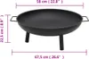 vidaXL Misa paleniskowa 67,5x58x22,5 cm stalowa Podgląd zdjęcia produktu 6