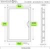 A technical drawing with dimensions of a revision door. Náhled obrázku produktu