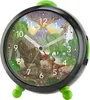 A close-up of a dinosaur-themed alarm clock with a volcanic eruption scene on its face. Produktbild-Vorschau