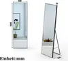 Standspiegel 160×50cm Ganzkörperspiegel Schwarz Rahmen Produktbild-Vorschau 7