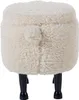 BELIANI Hocker für Kinder Holz Polyester Hellbeige Produktbild-Vorschau 6