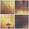 Bild auf Leinwand - Leinwandbild - Frau Regen - 50x50cm - Produktbild-Vorschau 8