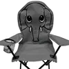Kinder Anglersessel Dunkelgrau mit Getränkehalter und Tasche Elefant Produktbild-Vorschau
