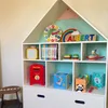 HOMCOM Kinder-Holzregal, Hausform, Kinder-Bücherregal mit 8 Produktbild-Vorschau 8