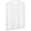 vidaXL Gabione mit Hochbogen 150x30x200/220 cm Verzinktes Produktbild-Vorschau 1