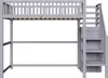 MODFU Hochbett Kinderbett 90x200cm mit Rausfallschutz, Produktbild-Vorschau 5