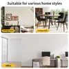 Collage of three different room settings: a dining room, a living room, and an office, each showcasing furniture. Anteprima dell’immagine prodotto