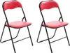 2er Set Klappstuhl HLO-CP52  rot/schwarz Produktbild-Vorschau 1