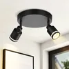 ZMH LED Deckenleuchte Schwarz Rund Deckenstrahler 2 Flammig Produktbild-Vorschau 1