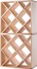 Two stacked wooden wine racks with a diamond pattern. Voir les images du produit