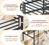 COSTWAY loft łóżko piętrowe 90x200cm z biurkiem, diodami Podgląd zdjęcia produktu 7