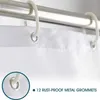 Duschvorhang 180x180 Textil Grau Pebble Schimmelresistenter Produktbild-Vorschau 4