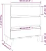 vidaXL Sideboard Gris Sonoma 60x35x70 cm Bois composite Voir les images du produit 8