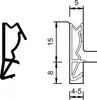 Haustürdichtung S 6515a, Kunststoff schwarz Produktbild-Vorschau 1