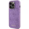 A purple iPhone 15 Pro Max case with embossed Guess logos and a diamond pattern. Anteprima dell’immagine prodotto