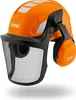 A professional studio shot of a Stihl helmet set. Produktbild-Vorschau