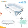 moovkee Babybadewanne Faltbar 80 cm Blau mit Thermometer Produktbild-Vorschau 3