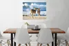 MuchoWow® Poster Hirsche - Meer - Wasser - Sand 80x60 cm - Produktbild-Vorschau 2