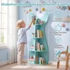 COSTWAY Kinderboekenrek in vissenstaartvorm, 4-laags Productafbeelding-voorbeeld 6