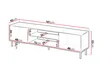 A diagram showing the dimensions of a TV stand. Náhled obrázku produktu