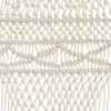 A close-up view of a macrame curtain made of beige cotton ropes, showing the intricate knotting patterns. Produktbild-Vorschau