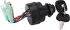 A black ignition switch with wires and two keys on a white background. Voir les images du produit