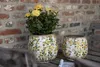 Vaso da fiori Clayre & Eef Ø 15x15 cm Beige Giallo Anteprima dell’immagine prodotto 4